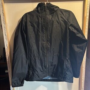 Columbia Black Windbreaker Jacket Weather-Resistant Casual